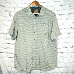 5.11 Tactical Tan White Short Sleeve Button Down Shirt Size X-Large